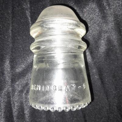 Antique glass Insulators, Different colors, Clay, Hemingray