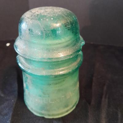 Antique glass Insulators, Different colors, Clay, Hemingray