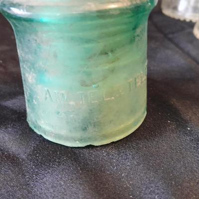 Antique glass Insulators, Different colors, Clay, Hemingray