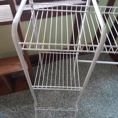 Closet organizing Rack Shelving and shoe holder with wooden shoe stretchers