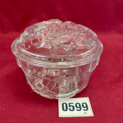 Floral tulip lidded bowl