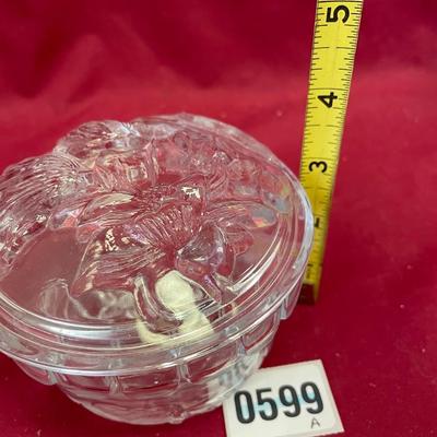 Floral tulip lidded bowl