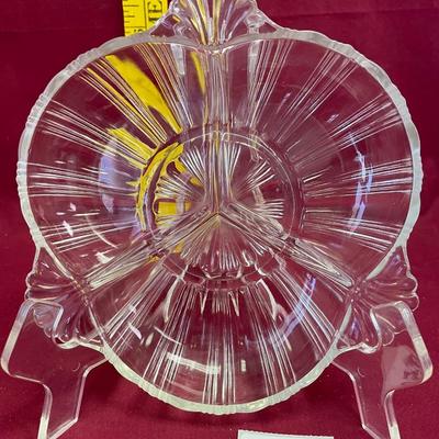 Hazel Atlas, fan, 3 pt divided dish