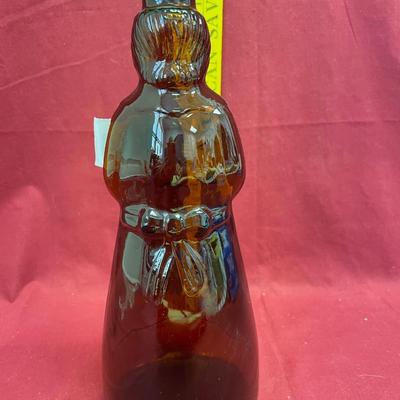 10â€ Mrs Butterworthâ€™s-Amber brown glass