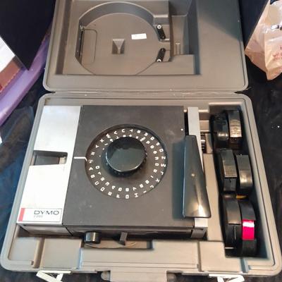 Vintage WORKING DYMO 2300 Typewriter Kit / Lable maker with case and tape refills