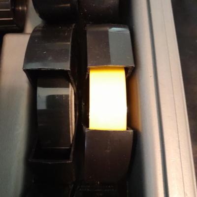 Vintage WORKING DYMO 2300 Typewriter Kit / Lable maker with case and tape refills