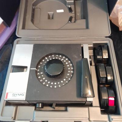 Vintage WORKING DYMO 2300 Typewriter Kit / Lable maker with case and tape refills