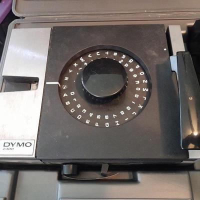 Vintage WORKING DYMO 2300 Typewriter Kit / Lable maker with case and tape refills