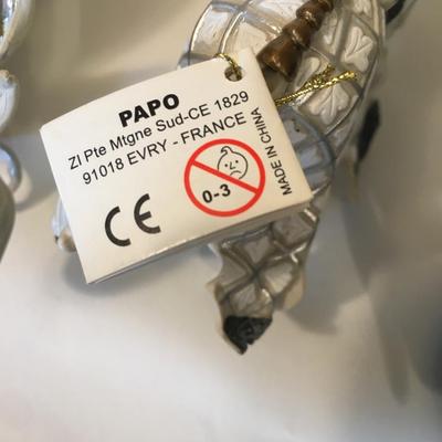 Papo Knights on horses, one with tag