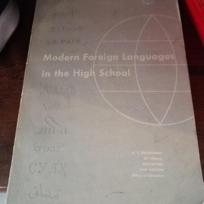 Vintage push button Tabletop telephone, Book with hidden compartment, and more