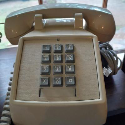 Vintage push button Tabletop telephone, Book with hidden compartment, and more