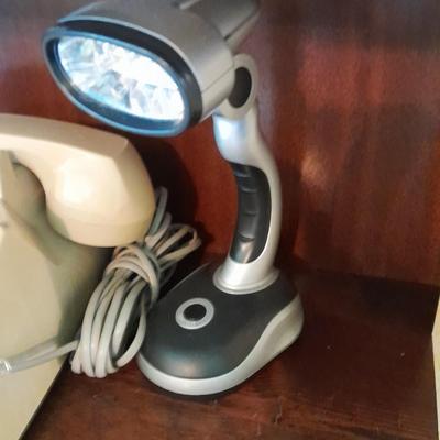 Vintage push button Tabletop telephone, Book with hidden compartment, and more