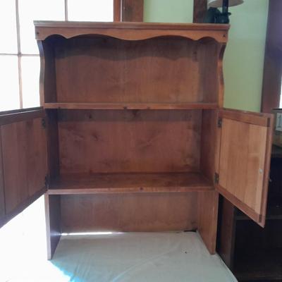 Hutch top or hanging wall shelf
