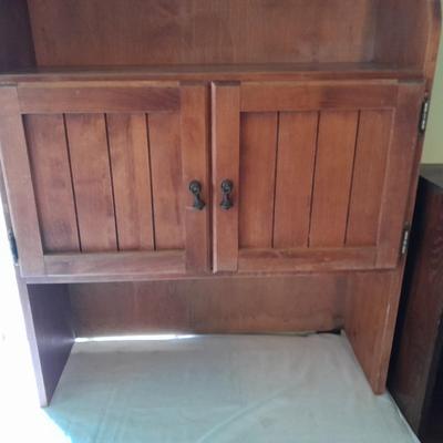Hutch top or hanging wall shelf