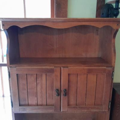 Hutch top or hanging wall shelf