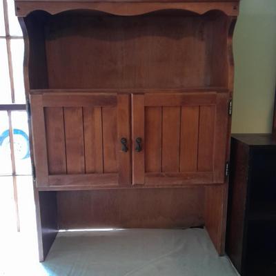 Hutch top or hanging wall shelf