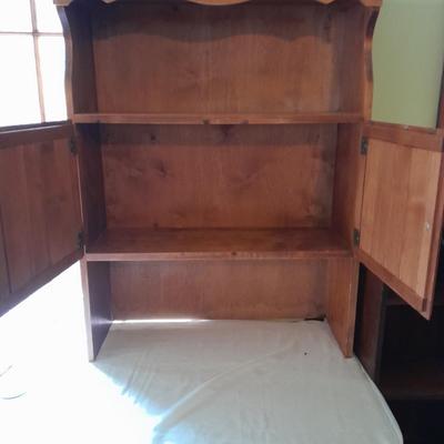 Hutch top or hanging wall shelf