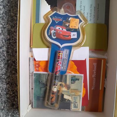 Office Organization, vintage swingline stapler, 3-hole punch, light, Greeting cards and more.