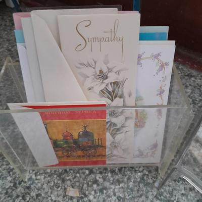 Office Organization, vintage swingline stapler, 3-hole punch, light, Greeting cards and more.