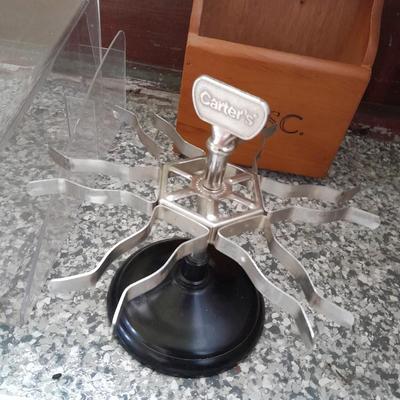 Office Organization, vintage swingline stapler, 3-hole punch, light, Greeting cards and more.