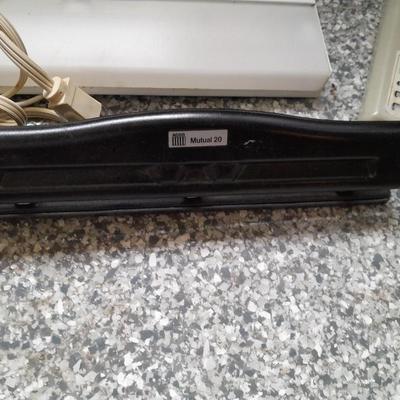 Office Organization, vintage swingline stapler, 3-hole punch, light, Greeting cards and more.