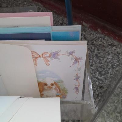 Office Organization, vintage swingline stapler, 3-hole punch, light, Greeting cards and more.