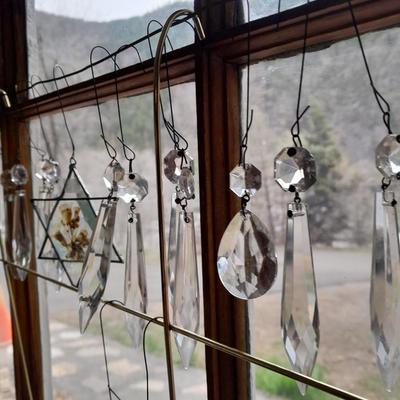 22 Glass crystal suncatcher Pendants and a suncatcher star