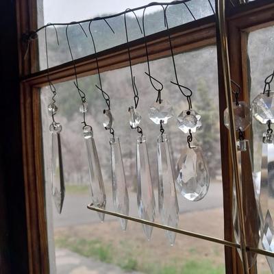 22 Glass crystal suncatcher Pendants and a suncatcher star