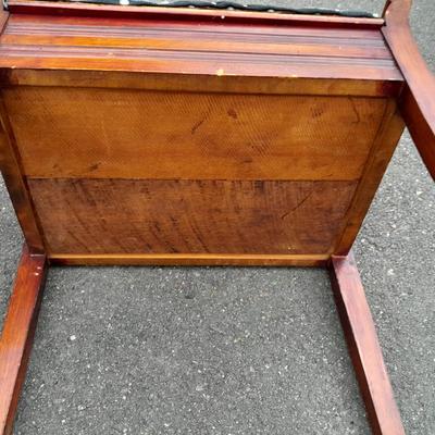 Vintage bench with seat storage with new upholstered top