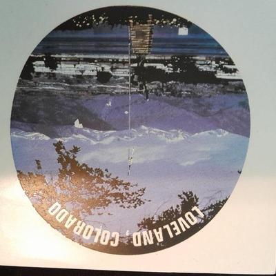 12 white salad plates with Loveland Colorado scenery transfers in boxes (1)