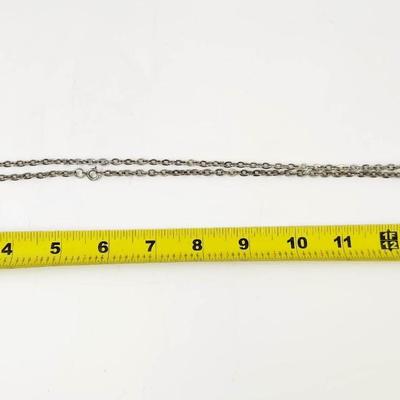 BEAUTIFUL SILVERTONED & TURQUOISE CHAIN NECKLACE