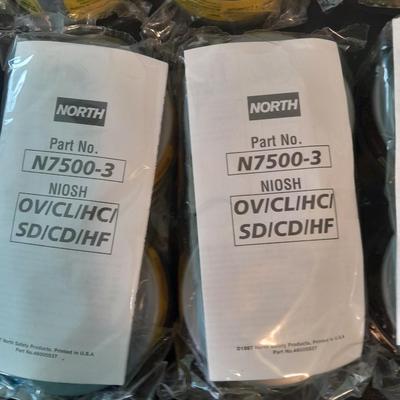 Honeywell NORTH safety Organic vapors respiratory replacement filters Different colors are different strengths. (7)