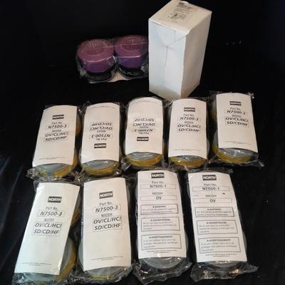 Honeywell NORTH safety Organic vapors respiratory replacement filters Different colors are different strengths. (7)