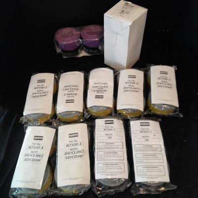 Honeywell NORTH safety Organic vapors respiratory replacement filters Different colors are different strengths. (7)