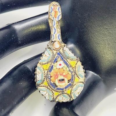 VINTAGE MICRO MOSAIC MANDOLIN PIN