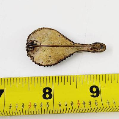 VINTAGE MICRO MOSAIC MANDOLIN PIN