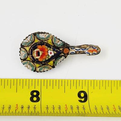 VINTAGE MICRO MOSAIC MANDOLIN PIN