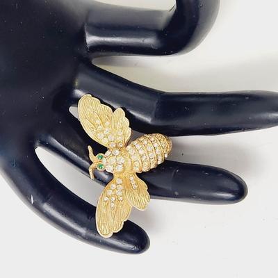 VINTAGE SA BUMBLE BEE GOLD TONED PIN