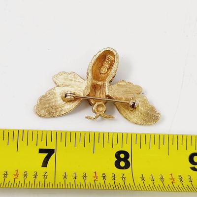 VINTAGE SA BUMBLE BEE GOLD TONED PIN