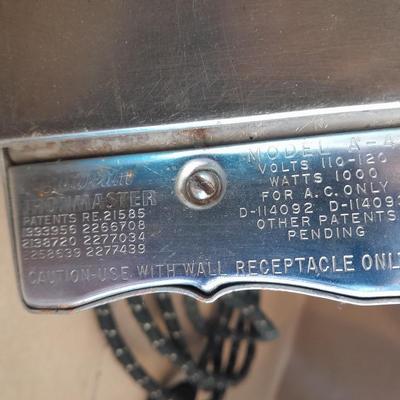 Vintage Ironmaster Model A-4Clothing Iron with folding Ironing board and Rack