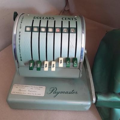 Vintage 1960's Paymaster X-550 Paycheck Check Stamper Printer USA
