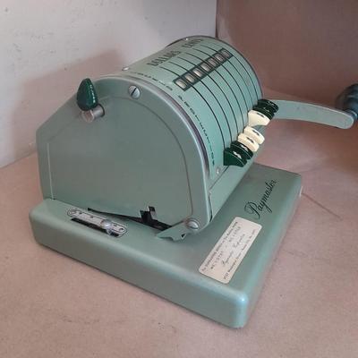 Vintage 1960's Paymaster X-550 Paycheck Check Stamper Printer USA