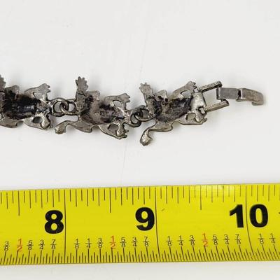 BEAUTIFUL PEWTER FROG CHAIN BRACELET