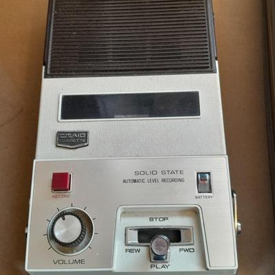 Vintage working CRAIG Portable Cassette Player 2603 JAPAN with tapes and protective case