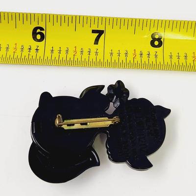 VINTAGE AVON SKUNK FRAGRANCE GLAZE PIN