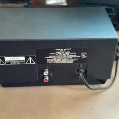 Realistic SCP-32 Electric stereo cassette tape player with tapes and extra speakers