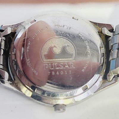 PULSAR #784017 QUARTZ BLUE FACED WATCH