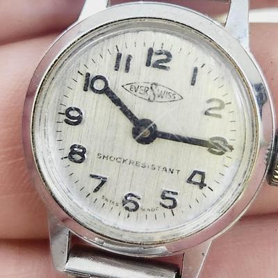 EVER SWISS SWISS MADE WIND UP ANALOG WOMENS WATCH - WORKS