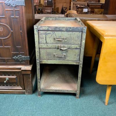 107 | Industrial Salvage Two-Drawer Table