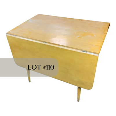 Lot 110 | Mid-Century Haywood Wakefield Drop-Leaf Table